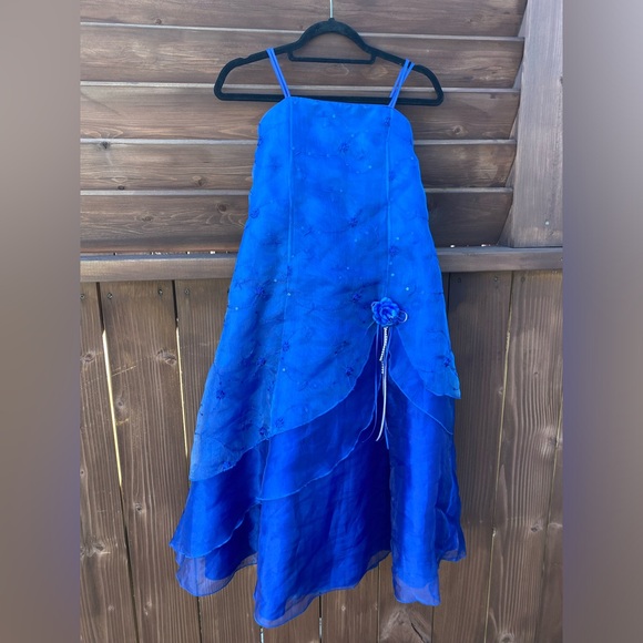 Girls Blue Dress size 12 - Picture 1 of 12